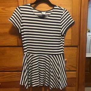Charming Charlie striped peplum top